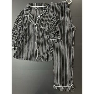 Simply Vera Wang‎ Pajama Set Women's XL Black Heart Print Lounge Sleepwear